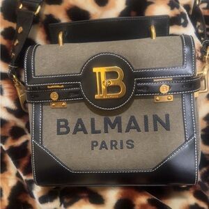 Authentic Balmain Black and Gold Designer Bag